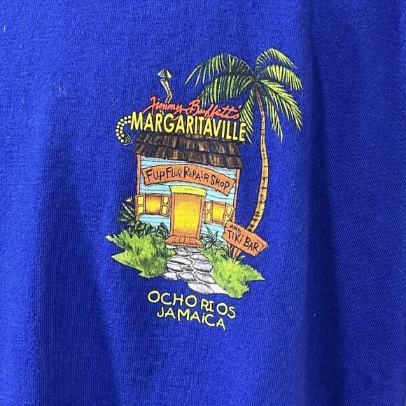 Margaritaville Jimmy Buffett T-Shirt XXL Blue Ocho Rios Jamaica 2002 - Picture 3 of 11